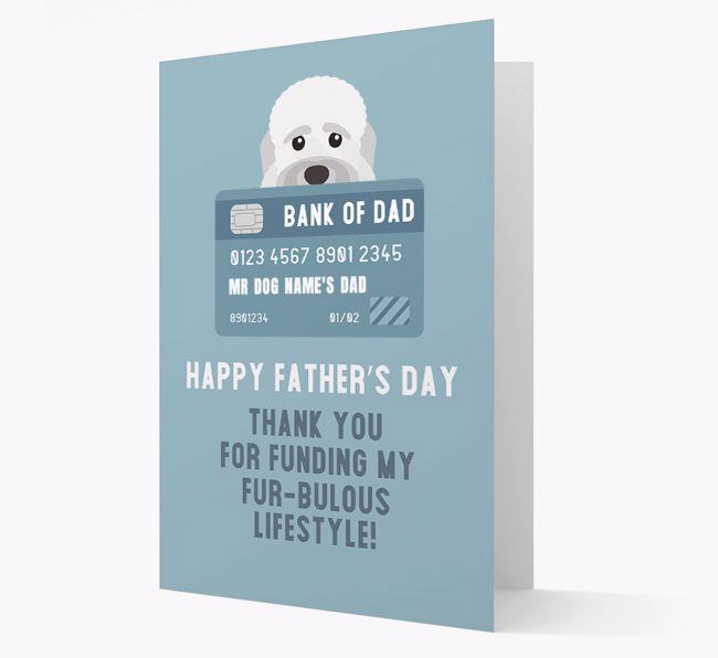 Personalised 'Bank of Dad' Card with {breedFullName} Icon